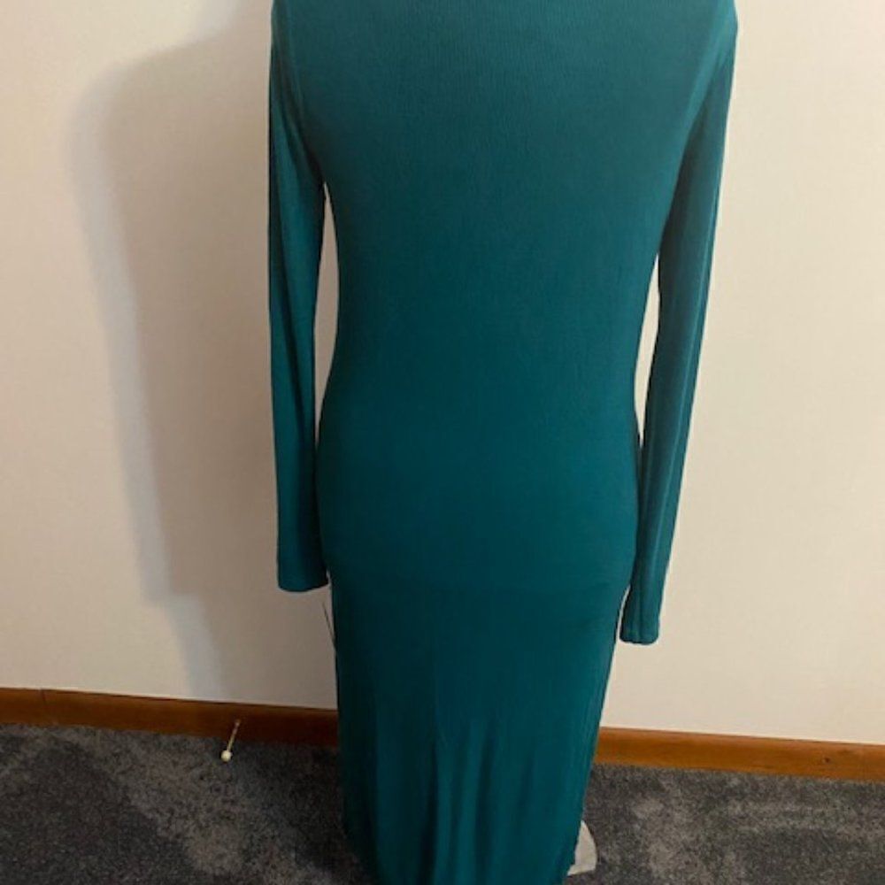 Three Dots Long Green Cardigan, size XS - Picture 2 of 3